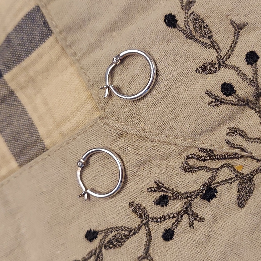 Vintage Sterling Silver Hoop Earrings